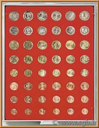 Box Monnaies Standard avec alvéoles ronds pour 6 séries complètes Euro (1 Cent à 2 Euro) LINDNER