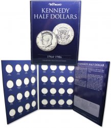 Album carton - Collector &nbsp;Kennedy Half Dollars 1964 - 1986&nbsp; KRAUSE