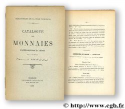 Catalogue des monnaies, papiers-monnaie et jetons de la collection Camille Arnoult 