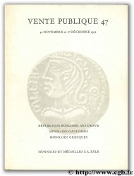 Vente publique 47 Monnaies et Médailles