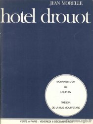 Monnaies d&nbsp;or de Louis XV, trésor de la rue Mouffetard MORELLE J.