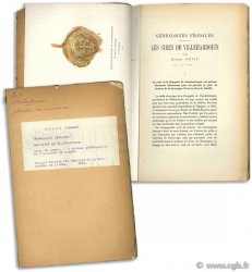 Généalogies féodales. Les Sires de Villehardouin. PETIT E.