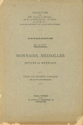 Catalogue n°110 bis, monnaies, médailles, jetons et méraux DUPRIEZ C.