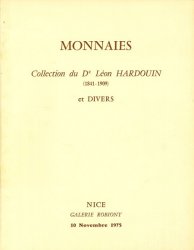 Monnaies, Collection du Dr Léon Hardouin (1841-1909) et divers VINCHON J.