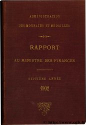 Rapport au Ministre de l Économie et des Finances - 7ème année - 1902 Administration des Monnaies et Médailles