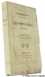 Considérations historiques et artistiques sur les monnaies de France  FILLON B.