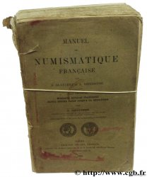 Manuel de numismatique française BLANCHET A., DIEUDONNÉ A.