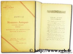 Monnaies antiques, gauloises, grecques, romaines, monnaies et médailles françaises et étrangères BOURGEY É.