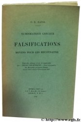 Numismatique grecque Falsifications moyen pour les reconnaître RAVEL O.-E.