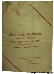 Monnaies Antiques grecques et romaines, monnaies Françaises Médailles Jetons Livres de numismatique BOURGEY É.