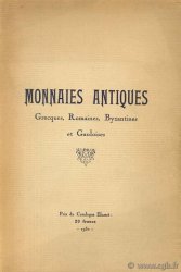 Monnaies antiques grecques, romaines, byzantines et gauloises - Collection A.  PLATT C.