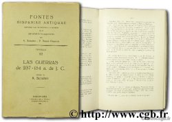 Fontes hispaniae antiquae  SCHULTEN A., BOSCH GIMPERA P.