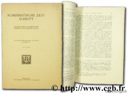 Numismatische zeitschrift herausgeben von der numismatischen geselleschaft in Wien, der Ganzen Reihe 66, band; 1933 