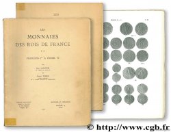 Les monnaies royales françaises de Hugues Capet à Henri IV LAFAURIE J., PRIEUR P.