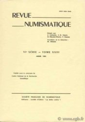 Revue Numismatique 1981, VIe série, tome XXIII 