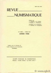 Revue Numismatique 1988, VIe série, tome XXX 