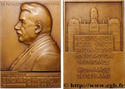 TROISIÈME RÉPUBLIQUE Plaquette, Edouard Herriot TTB+