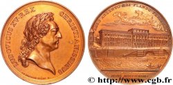 LOUIS XV THE BELOVED Médaille, Construction de l’Hôtel des monnaies, refrappe, Exemplaire éditeur