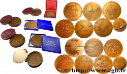 FUNFTE FRANZOSISCHE REPUBLIK Lot de 7 médailles, SNCF, Électrification des lignes VZ