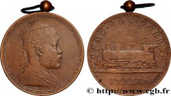 ETIOPÍA - ABISINIA - MENELIK II Médaille, Construction de la ligne du chemin de fer de plaine, Djibouti–Addis Ababa MBC+