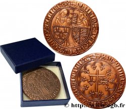HENRY VI DE LANCASTRE - ROI DE FRANCE (1422-1453) - ROI D ANGLETERRE (1422-1461) et (1470-1471) Médaille, Salut d or, reproduction, n°260
