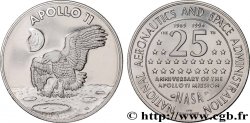 CONQUÊTE DE L&nbsp;ESPACE - EXPLORATION SPATIALE Médaille, 25e anniversaire de la mission Apollo 11
