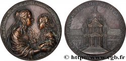 LOUIS XIV LE GRAND OU LE ROI SOLEIL Médaille, Anne d’Autriche et Louis XIV, Le Val-de-Grâce