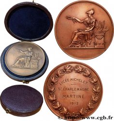 TROISIÈME RÉPUBLIQUE Médaille, Lycée Michelet, S.t Charlemagne