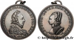 HENRI III Médaille, Henri III et Louise de Lorraine, refrappe TTB+