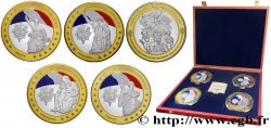 CINQUIÈME RÉPUBLIQUE Coffret de 4 médailles, Les piliers de la République SPL