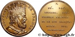 SÉRIE MÉTALLIQUE DES ROIS DE FRANCE Médaille, Règne de CLOTAIRE Ier - 7 - refrappe ultra-moderne