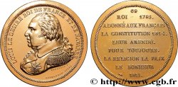 SÉRIE MÉTALLIQUE DES ROIS DE FRANCE Médaille, Louis XVIII - 69 - refrappe ultra-moderne