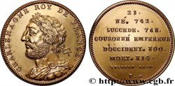 SÉRIE MÉTALLIQUE DES ROIS DE FRANCE Médaille, Charlemagne - 23 - refrappe ultra-moderne