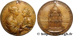 LOUIS XIV LE GRAND OU LE ROI SOLEIL Médaille, Anne d’Autriche et Louis XIV, Le Val-de-Grâce