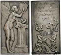 III REPUBLIC Plaquette, Génie à la tablette, Souvenir de la Monnaie de Paris