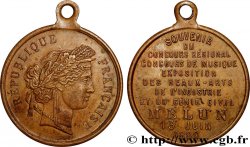 III REPUBLIC Médaille, Concours régional de musique, Beaux-Arts