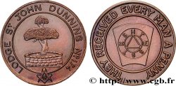 FRANC - MAÇONNERIE Médaille, Lodge Saint John Dunning n°174