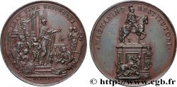 PORTUGAL - ROYAUME DU PORTUGAL - JOSEPH Ier Médaille, Monument équestre du Roi à Lisbonne après la reconstruction de ville détruite par le tremblement de terre de 1755
