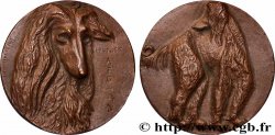 CINQUIÈME RÉPUBLIQUE Médaille, Lévrier Afghan 
