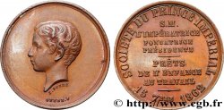 NAPOLÉON IV Médaille, Société du Prince Impérial, prêts de l’enfance au travail