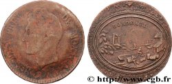 MONACO - HONORE V Médaille, Les débardeurs, frappé sur le revers d’une 5 centimes Monaco 1837 (ou 1838)