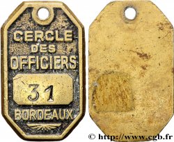 BORDEAUX Plaque de clef de chambre du cercle des officiers n°31