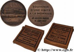 III REPUBLIC Médaille, Souvenir d’une visite à la Monnaie