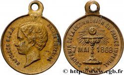 NAPOLÉON IV Médaillette, Souvenir de la première communion du Prince impérial