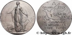 V REPUBLIC Médaille, La Paix avance un épi à la main, Exemplaire Éditeur