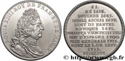 METALLIC SERIES OF THE KINGS OF FRANCE  Médaille, Louis XIV - 65 - refrappe ultra-moderne