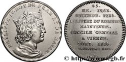 SÉRIE MÉTALLIQUE DES ROIS DE FRANCE Médaille, Philippe IV Le Bel - 45 - refrappe ultra-moderne