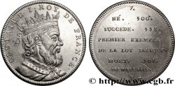 SÉRIE MÉTALLIQUE DES ROIS DE FRANCE Médaille, Règne de CLOTAIRE Ier - 7 - refrappe ultra-moderne