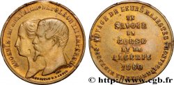 SECOND EMPIRE Médaillette, Première visite du couple impérial en Savoie, à Nice, en Corse et en Algérie