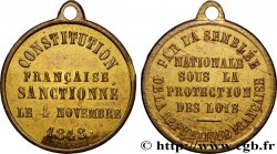 SECOND REPUBLIC Médaillette, Vote de la constitution